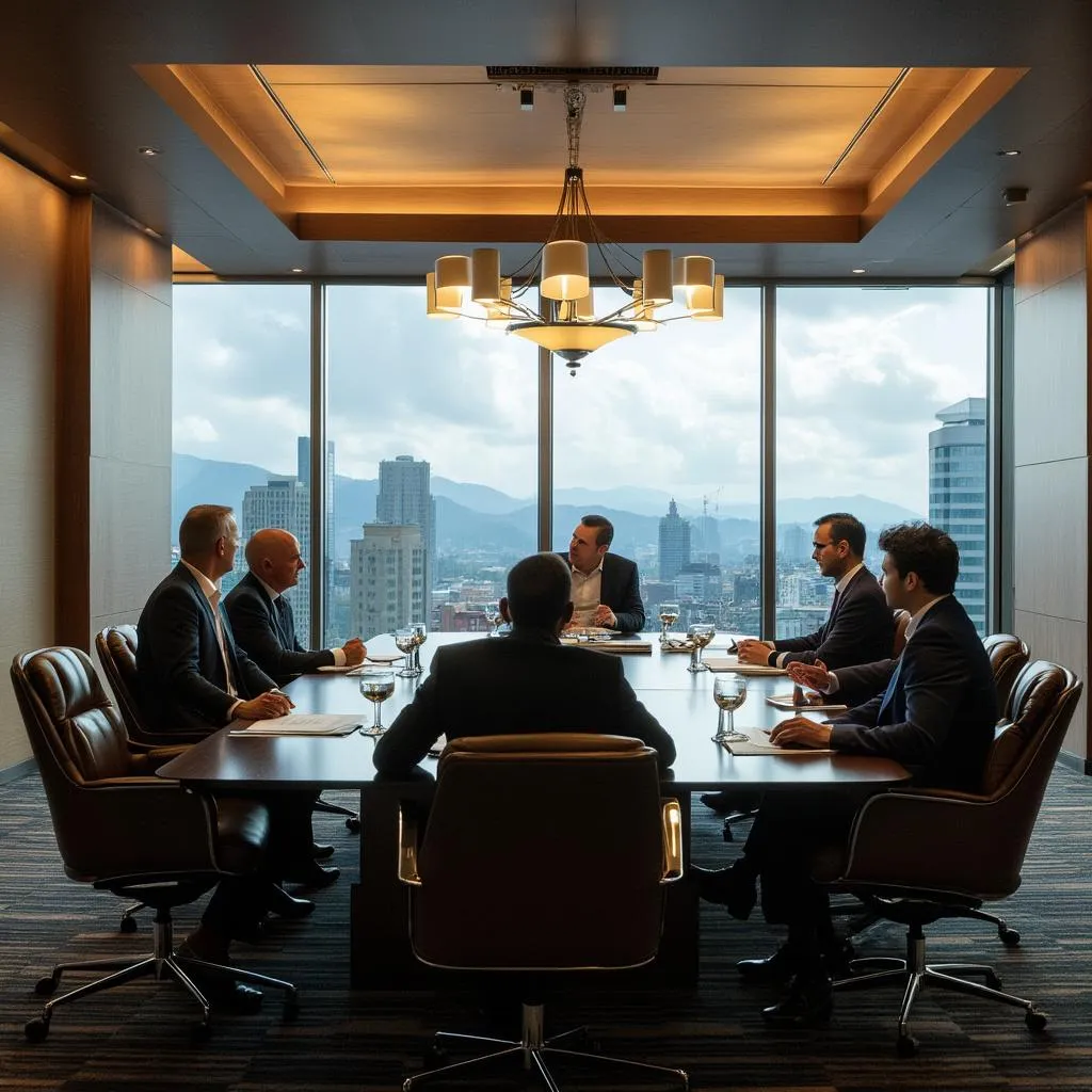 Reunión con clientes corporativos importantes