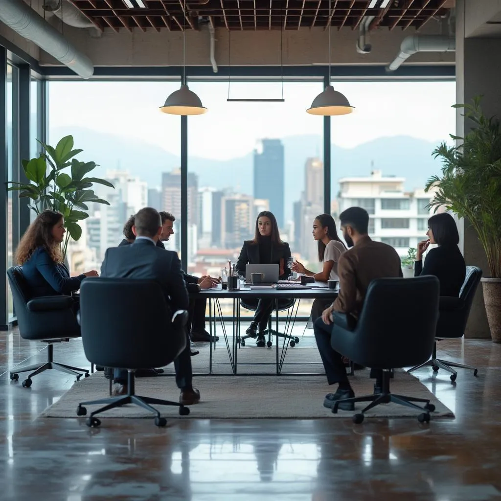 Equipo actual de FinanzaColombia en sus modernas oficinas centrales