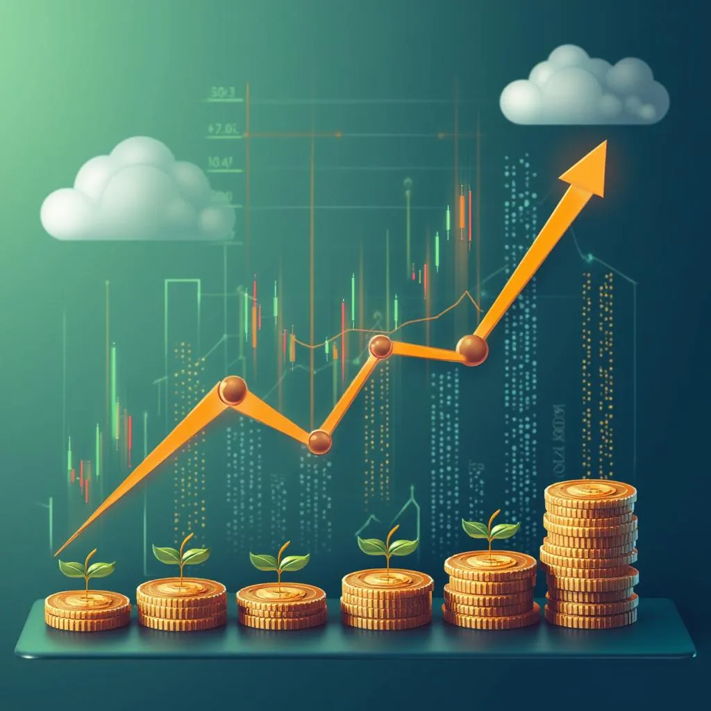 Representación visual del crecimiento financiero sostenible